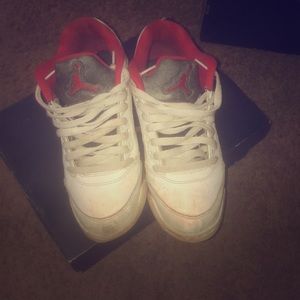 Fire red 5’s low tops size 7
